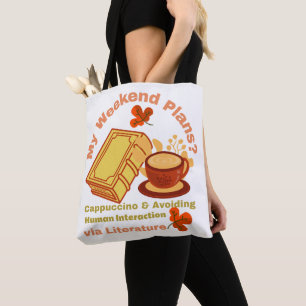 Cappuccino en boek draagtas