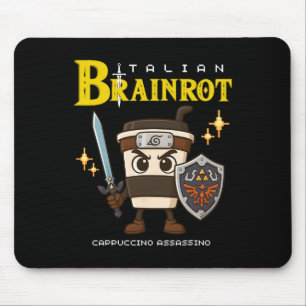 Cappuccino Ino Italiaans Brainrot Retro Gamer Kuns Muismat