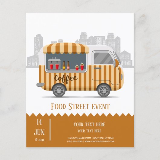 Cappuccino-koffie Flyer (Voorkant)