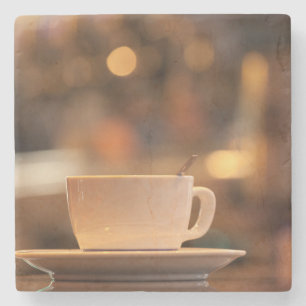 Cappuccino koffie, Venetië, Italië Stenen Onderzetter