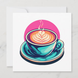 Cappuccino koffiekop kaart