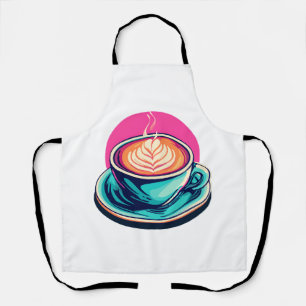 Cappuccino koffiekop schort