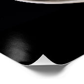 Cappuccino met bloemrijke elegantie perfect poster (Hoek)