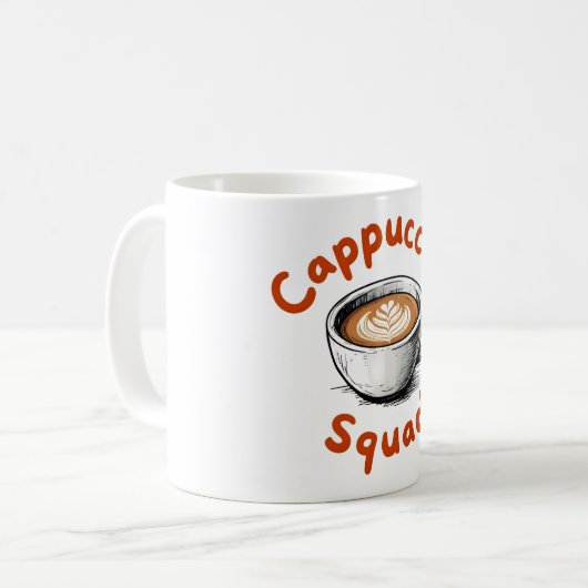 Cappuccino Squad Café Lover Keepsaké Mug (Devant gauche)