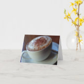 Cappucino-briefkaart Kaart (Gele Bloem)