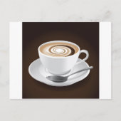 Cappucino met wervelkolom briefkaart (Voorkant)