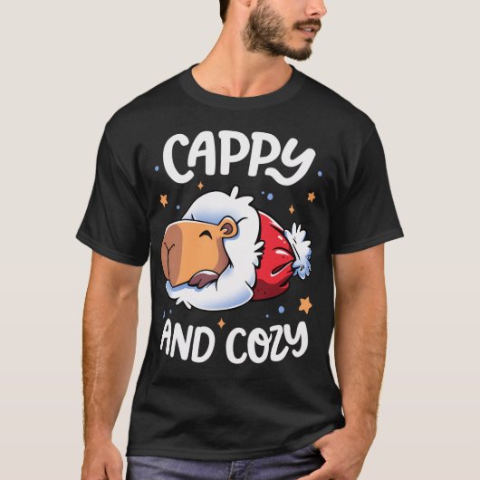 Cappy and Cosy - Capybara Feestdagen T-shirt (Voorkant)