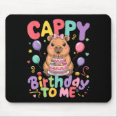 Cappy Birthday To Me Cute Capy Capybara Birthday G Muismat (Voorkant)