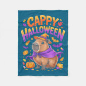 Cappy Halloween Capybara Witch  Fleece Deken (Voorkant)