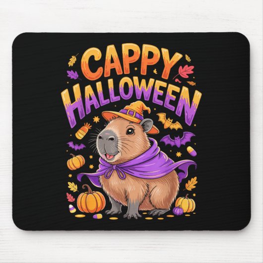 Cappy Halloween Capybara Witch Muismat (Voorkant)