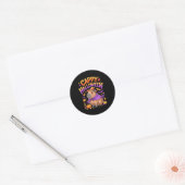 Cappy Halloween Capybara Witch Ronde Sticker (Envelop)