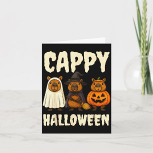 Cappy Halloween Grappige Capybara Geest Heks Pompo Kaart