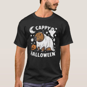 Cappy Halloween Schattige Capybara Ghost Kostuum T-shirt