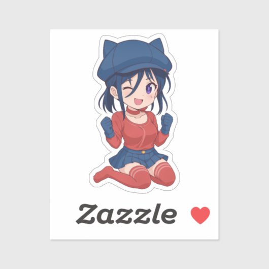 Cappy Mita Chibi Schattige Anime Sticker (Vel)