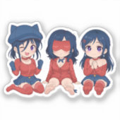 Cappy Mita Sleepy Mita Kind Mita Chibi Cute Anime  Sticker (Voorkant)