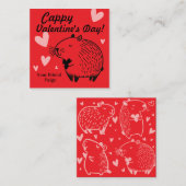 Cappy Valentine's Day | Capybara Valentine  Informatiekaartje (Voorkant / Achterkant)