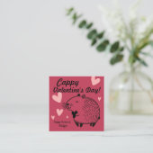 Cappy Valentine's Day | Capybara Valentine Informatiekaartje (Staand voorkant)