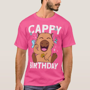 Cappy Verjaardag Bday Capybara 10e Verjaardag Capy T-shirt