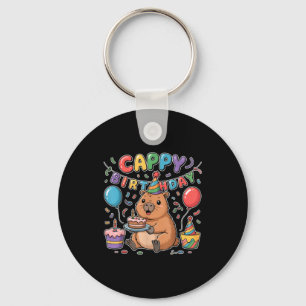 Cappy Verjaardag Capybara Liefhebbers Meisje Jonge Sleutelhanger