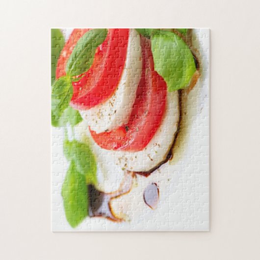 Caprese Salad. Segmenten voor tomaten en Mozzarell Legpuzzel (Verticaal)