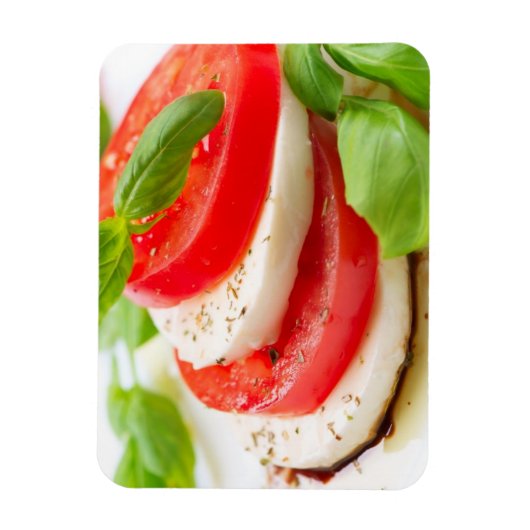 Caprese Salad. Segmenten voor tomaten en Mozzarell Magneet (Verticaal)