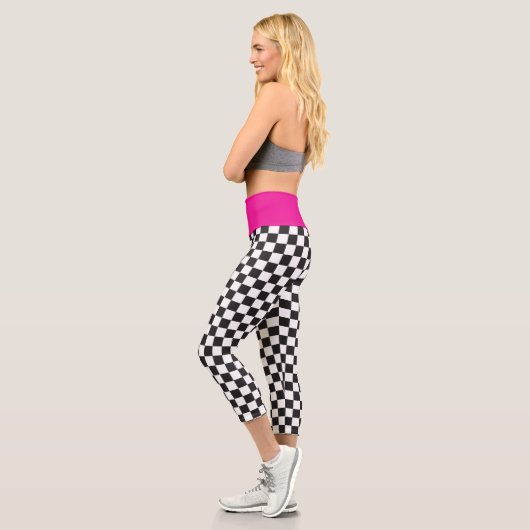Capri à damiers Leggings Spandex (Gauche)