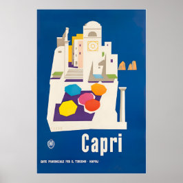 Capri Art Italy Travel Poster Vintage Italian Prin