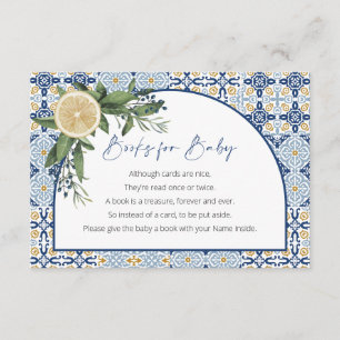 Capri Baby shower, Citrus Italiaanse, Boeken voor Informatiekaartje