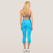 Capri Bleu Optique Punch, Dames Leggings (Verso)