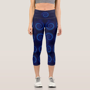 Capri Bleu Vortex Spirituel Chakra Yoga leggings