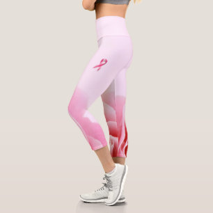 Capri Cancer du sein Ruban et Leggings rose