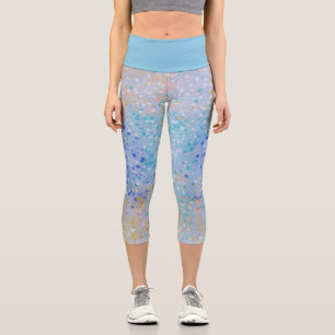 Capri Capris Leggings avec points de rayure colorés