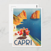 Capri, carte postale Vintage voyage italie (Devant / Derrière)