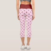 Capri Cerises Haut Taille Capris Leggings (Verso)