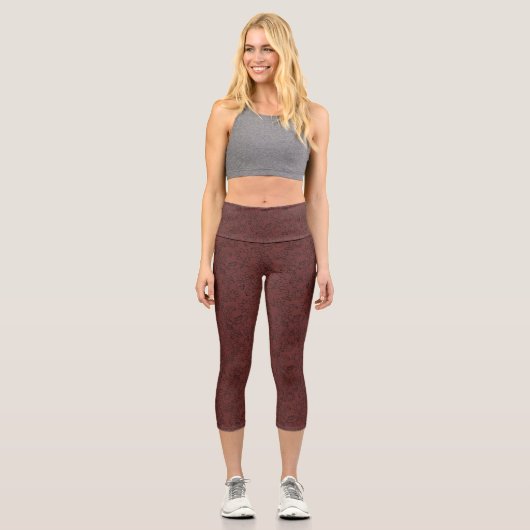 Capri Cherry Mahogany Élégant et élégant Bliss Leggings (Recto)