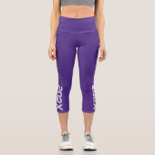 Capri Classe de 2021 Leggings Capris violets à haut tail (Recto)