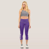 Capri Classe de 2021 Leggings Capris violets à haut tail (Recto)
