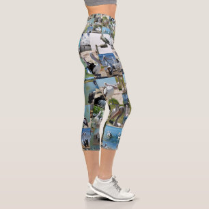 Capri Collage de photos pélicans, Capris Leggings