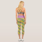 Capri Cute Citrus Purple Capris Leggings (Verso)