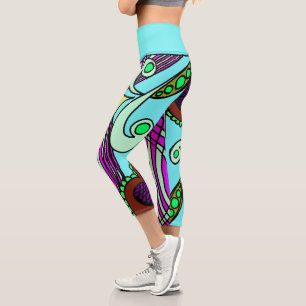 Capri Doodle 1E Couleurs 2 Leggings