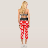 Capri Drapeau rouge canadien motif leggings pour la fête (Verso)