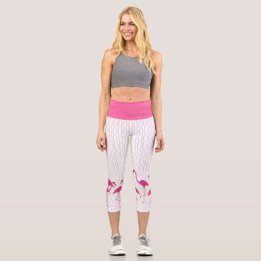 Capri Flamant rose rose Capris Leggings (Recto)