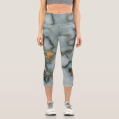 Capri Golden Vein Marble  Ocean Mist Leggings (Recto)