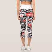 Capri Graffiti Leggings chic : Keith Haring x Japanese B (Verso)