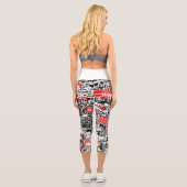 Capri Graffiti Leggings chic : Keith Haring x Japanese B (Verso)