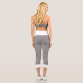 Capri Gray and white herringbone pattern leggings  (Verso)