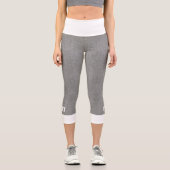 Capri Gray and white herringbone pattern leggings  (Recto)