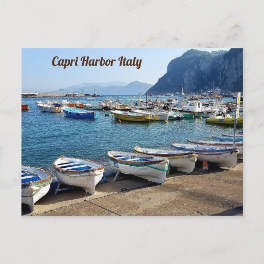 Capri Harbour Italië Briefkaart (Voorkant)