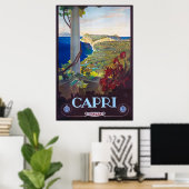 Capri Italiaanse reisposter Poster (Thuiskantoor)