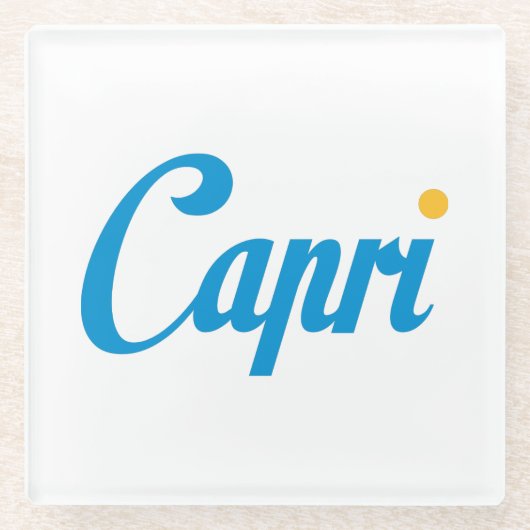 CAPRI Italië Glazen Onderzetter (Voorkant)